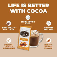 COCOA CLASSICS gluten-free and kosher dairy badge on packaging