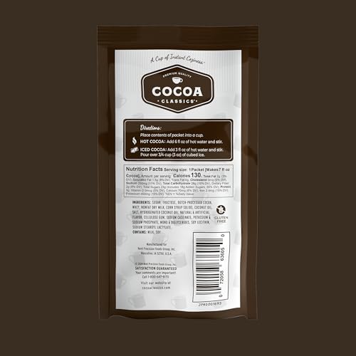 Cocoa Classics mix dissolving in hot water for creamy texture.