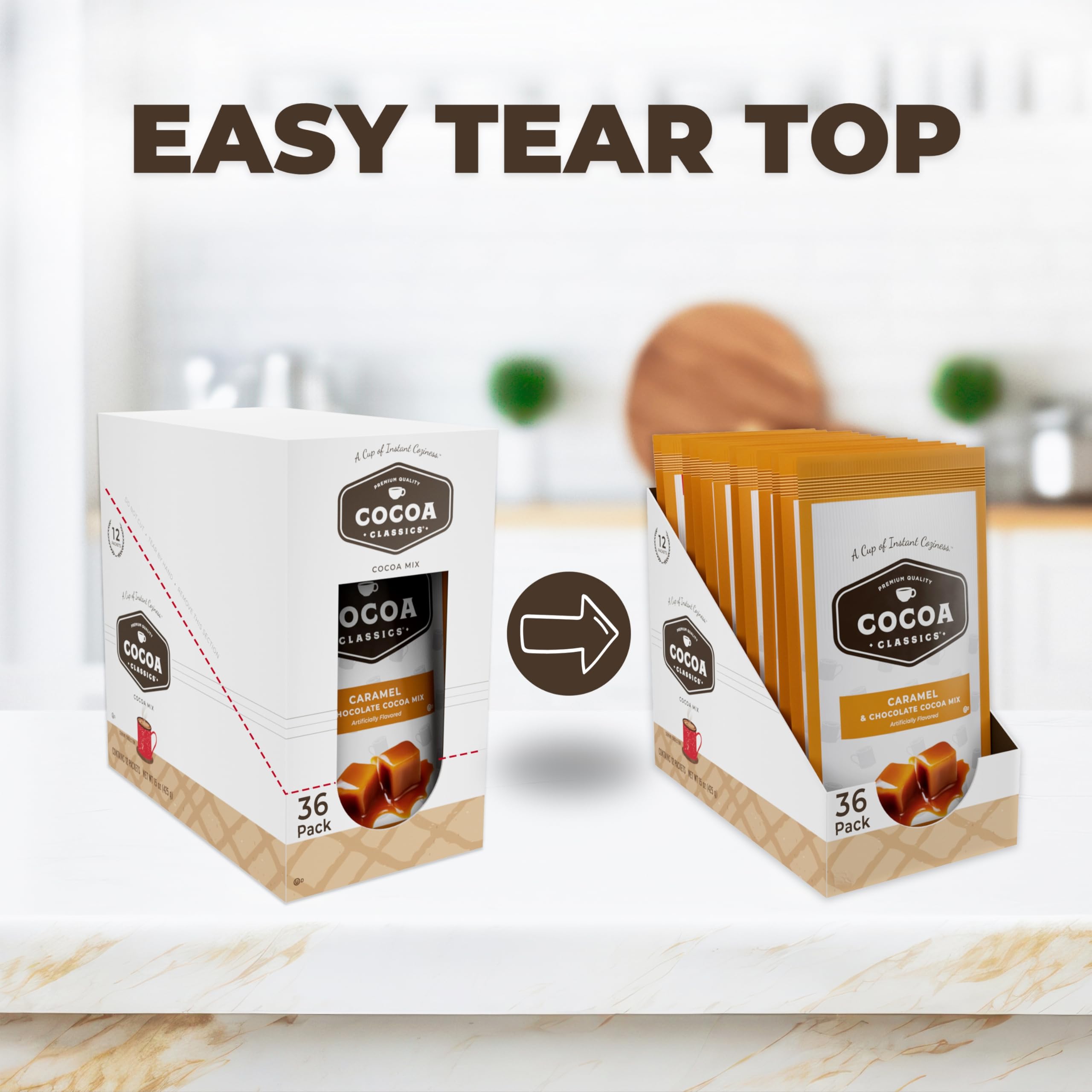 COCOA CLASSICS nonfat milk powder bag for creamy instant cocoa