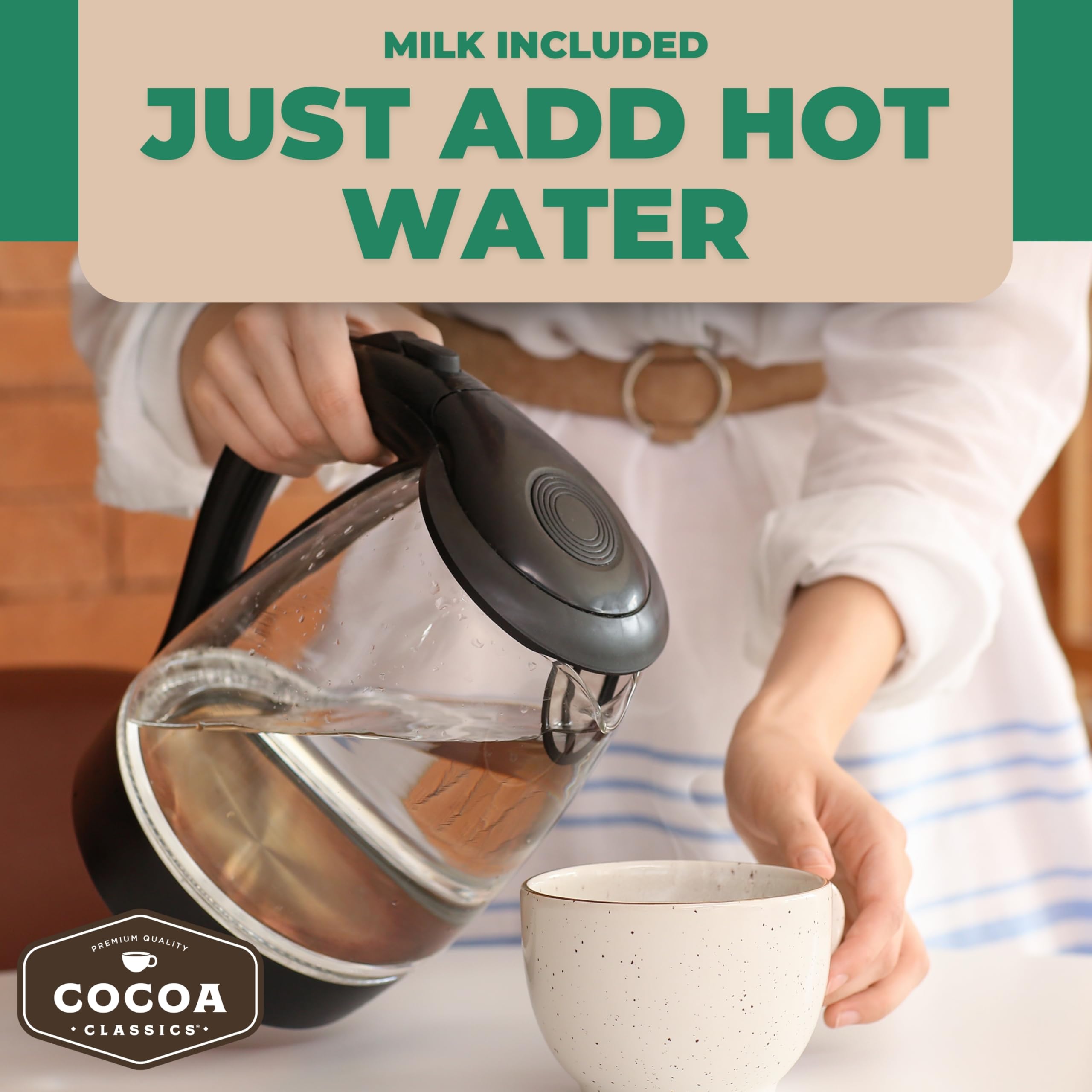 Stirring Cocoa Classics cocoa creates a smooth, satisfying cup.