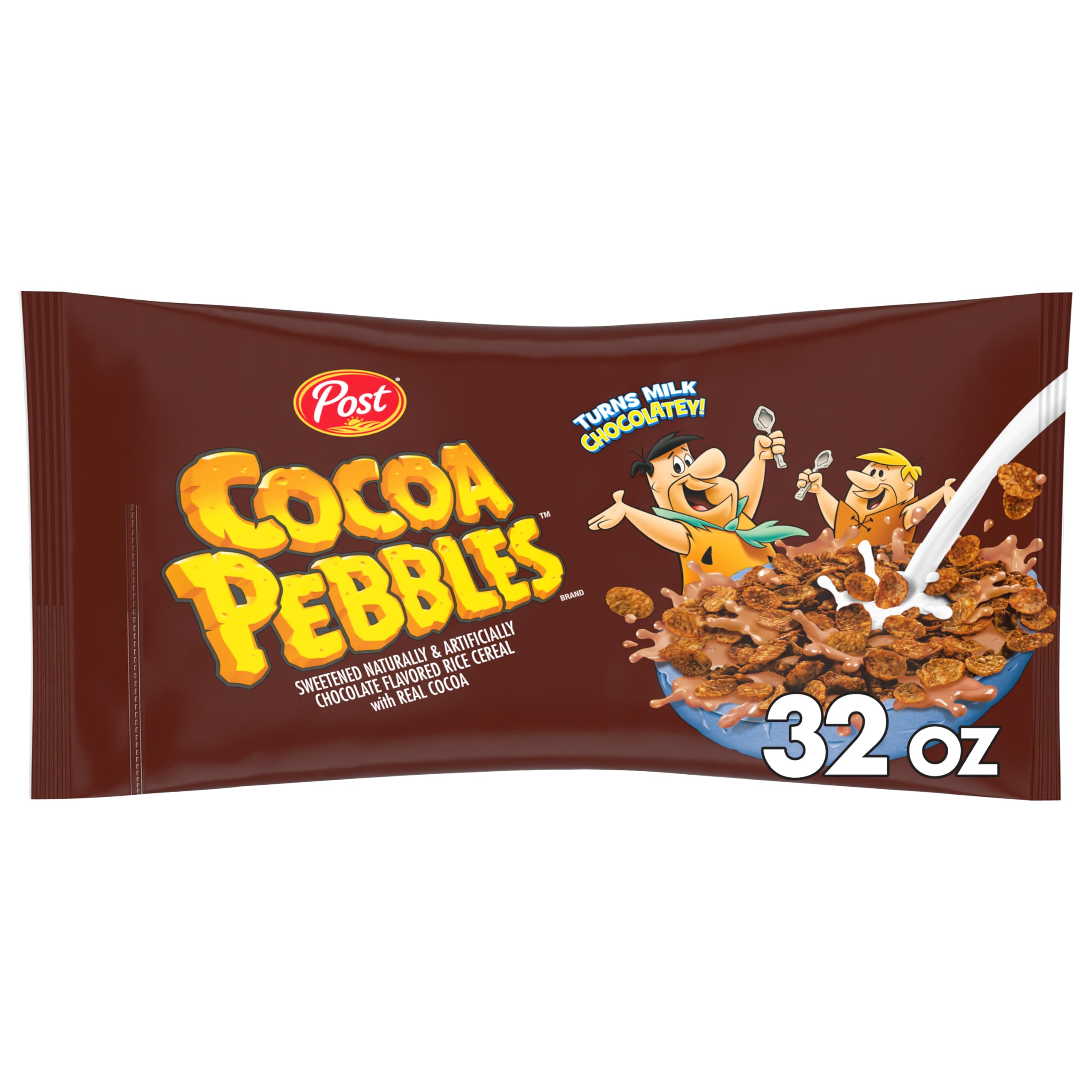 Cocoa PEBBLES bag 32 oz ready for family breakfast