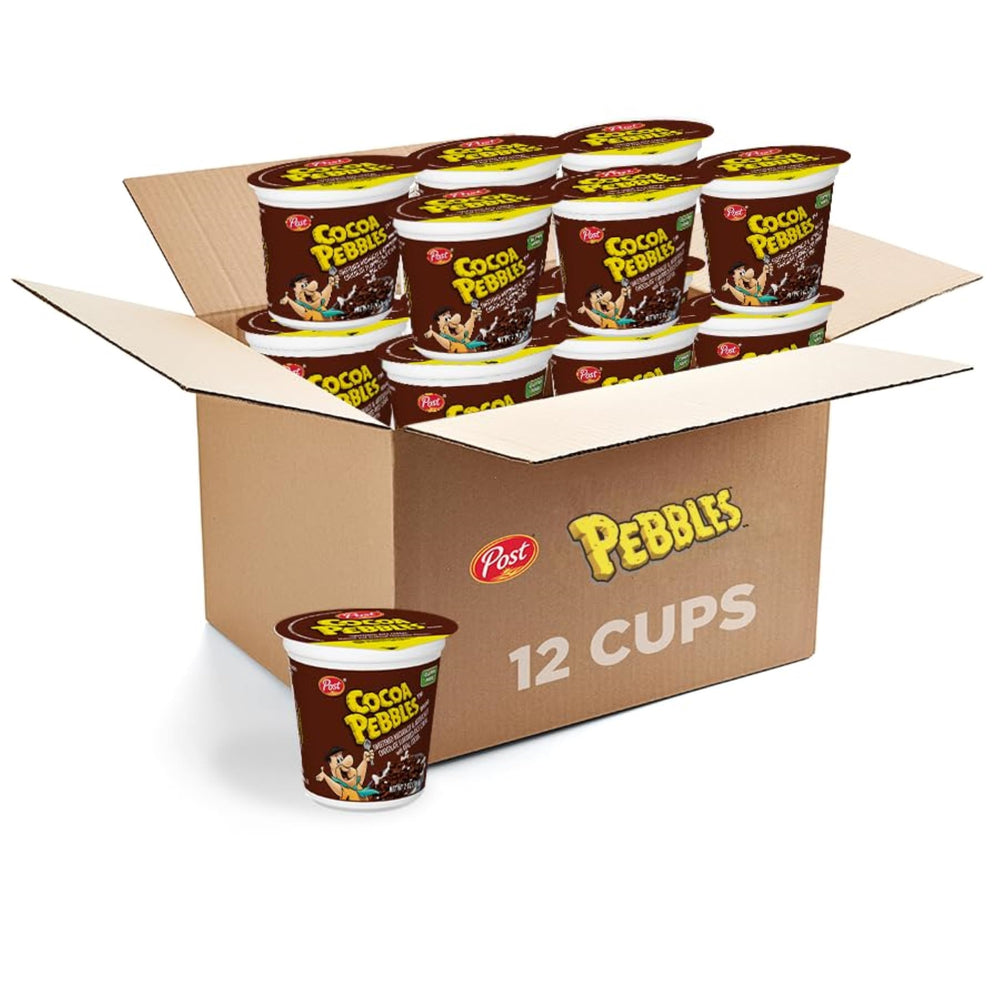 Cocoa PEBBLES cup on the go for breakfast or snack time