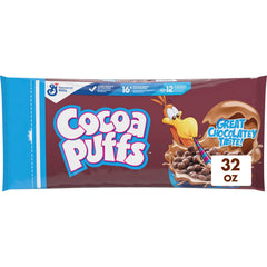 Cocoa Puffs chocolatey cereal in a bowl for a quick breakfast