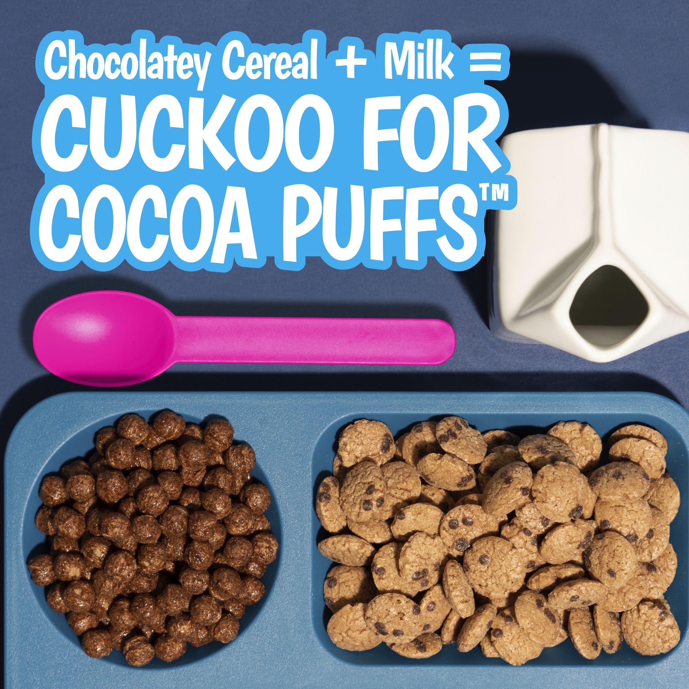 Cocoa Puffs topping a bowl of ice cream for a chocolatey finish