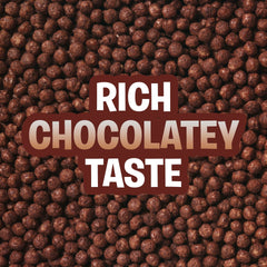Cocoa Puffs milk pour shows a creamy, chocolatey transition.