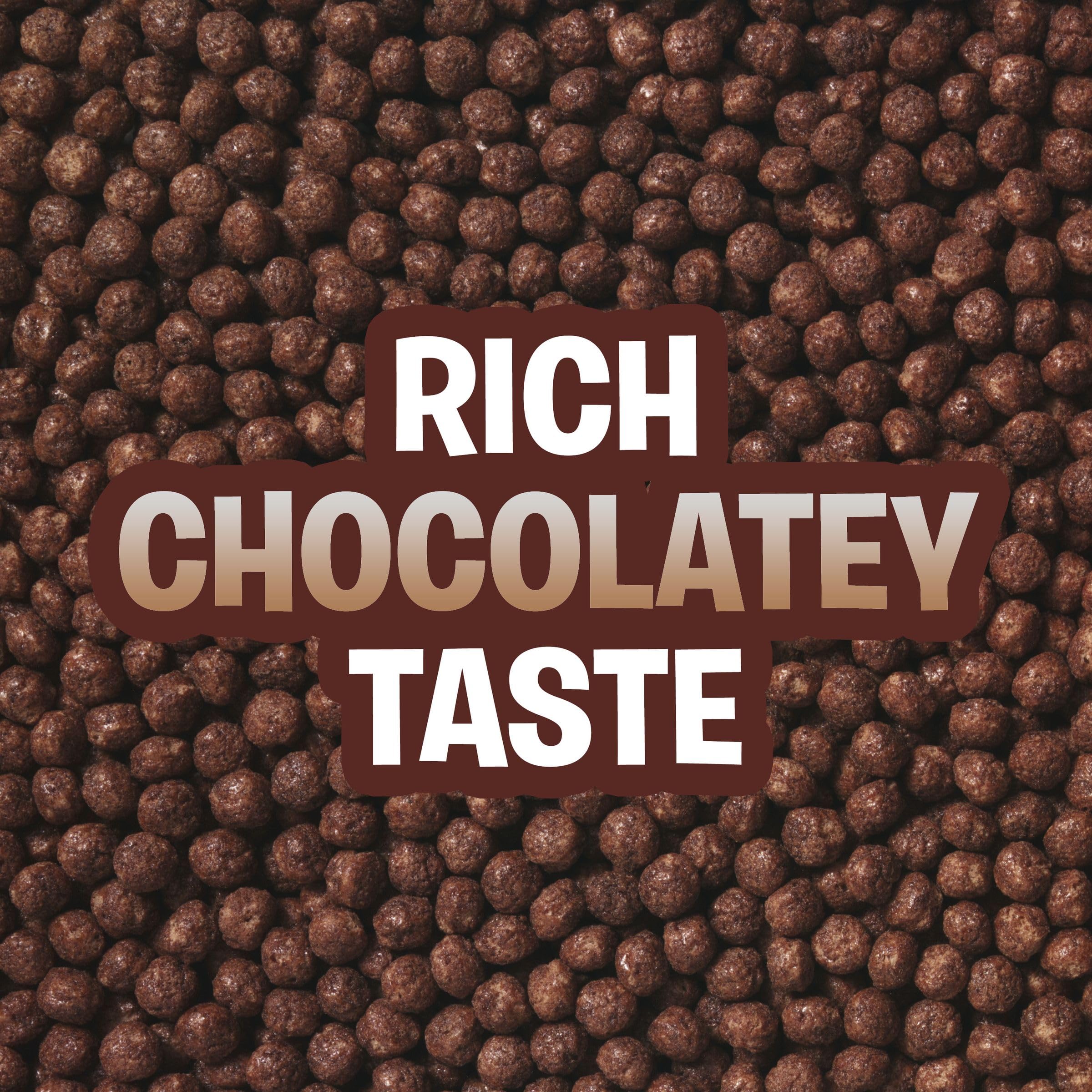 Cocoa Puffs whole grain per serving label shown for a balanced start.