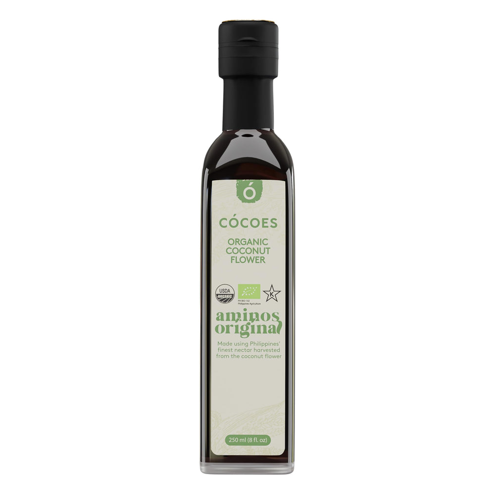COCOES Coconut Aminos bottle front, gluten-free seasoning for everyday meals