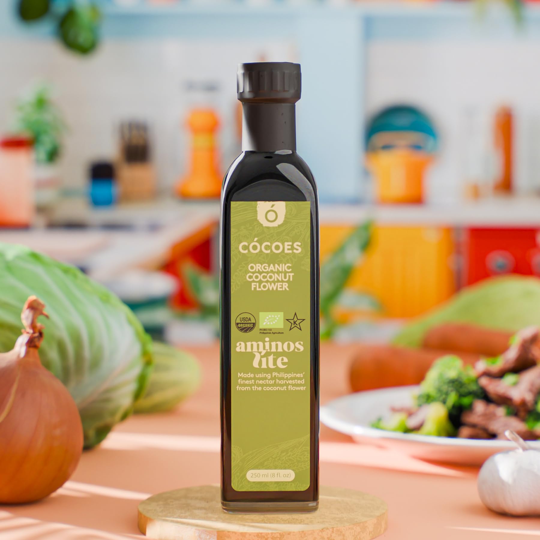 COCOES Organic Coconut Aminos Light dipping sauce adds gluten free savoriness