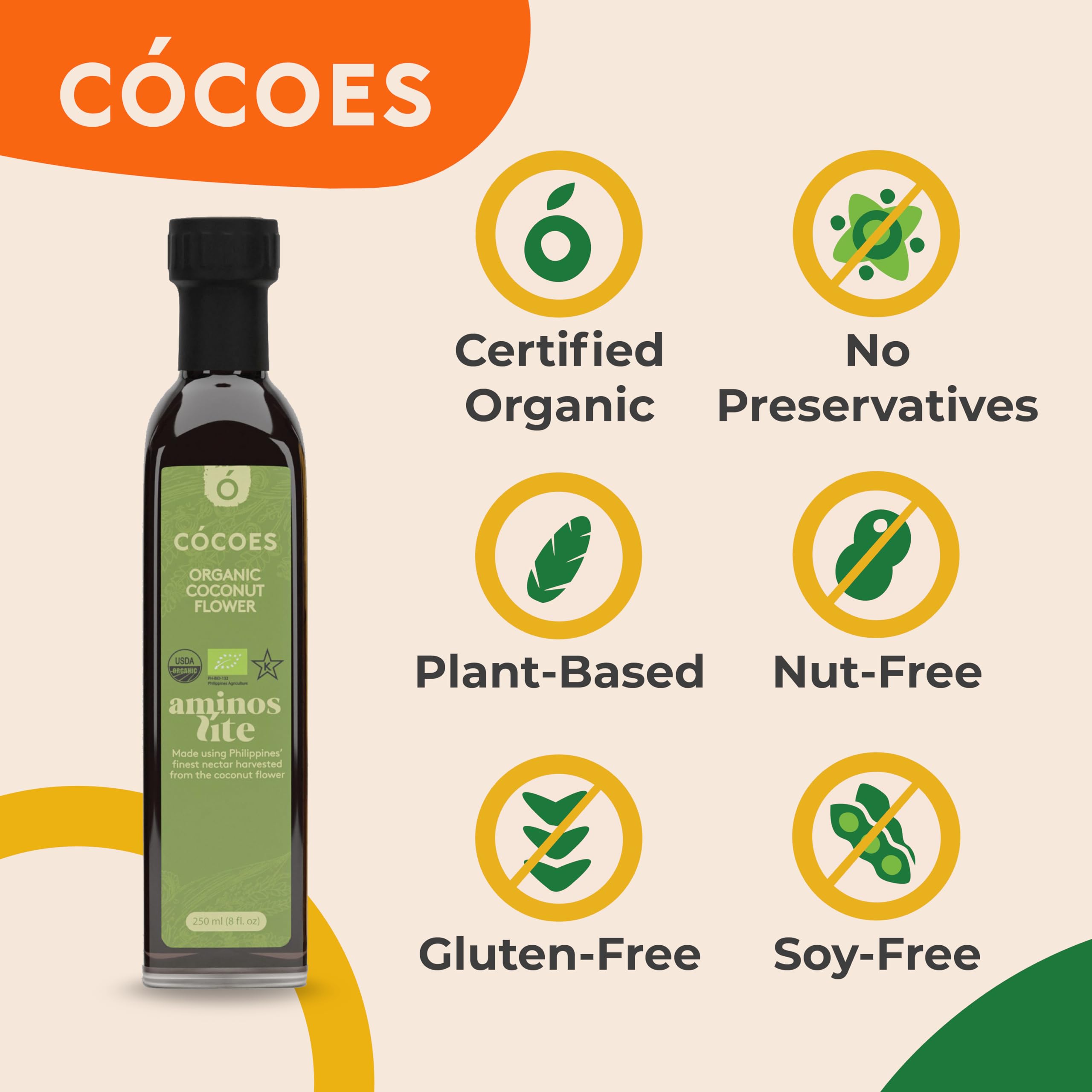 COCOES Organic Coconut Aminos Light dressing and finishing touch