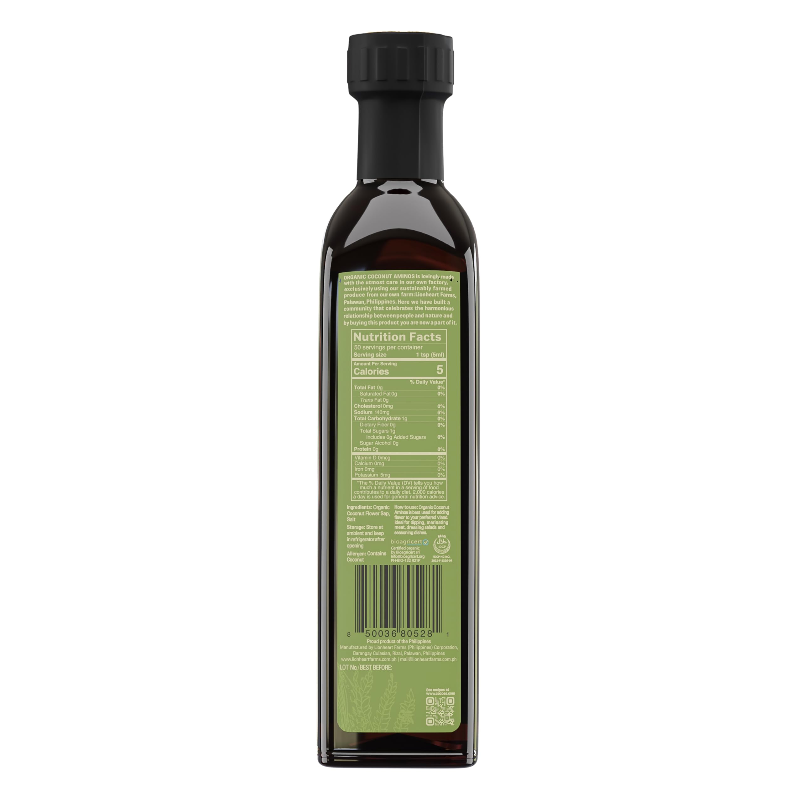 COCOES Organic Coconut Aminos Light sizzling pan enhances quick meals