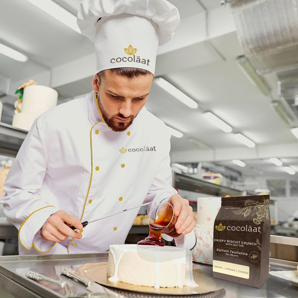 Feuilletine pairs with chocolate for crisp contrast in entremets.