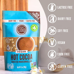 Coconut Cloud hot cocoa poured into a mug for a ready-to-enjoy drink.