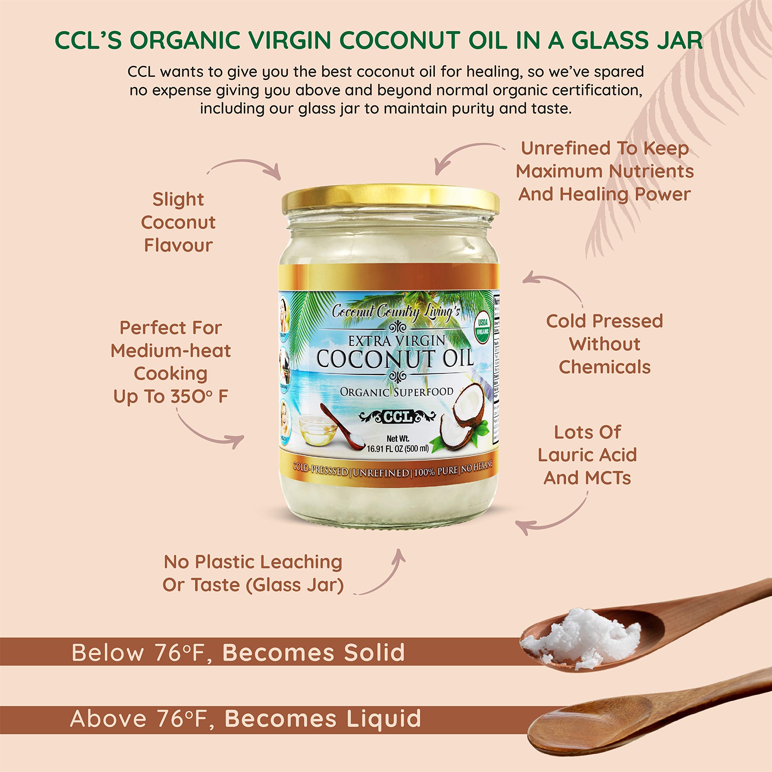 Carrier oil use of Coconut Country Living for natural deodorant or lip balm.