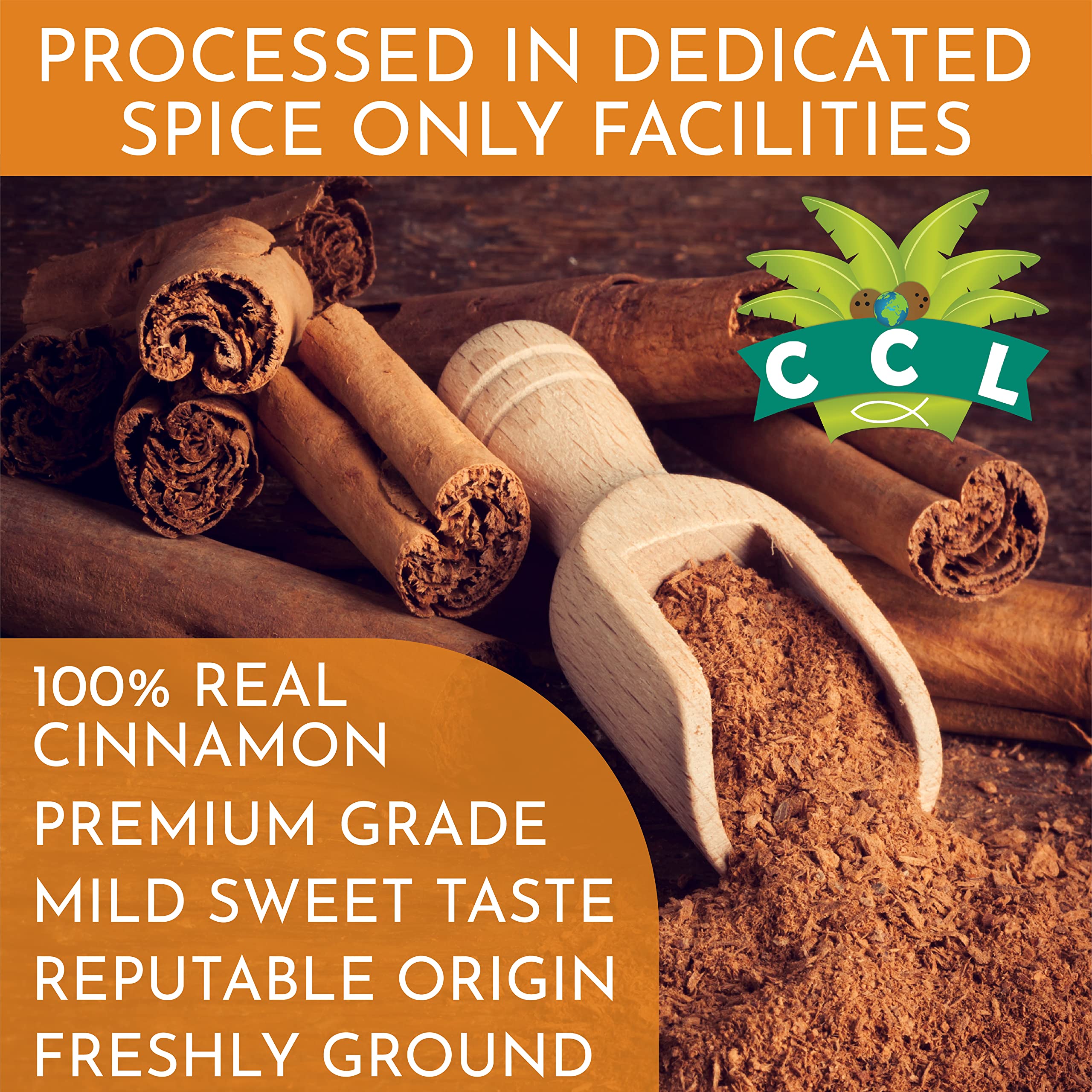 Pouring Coconut Country Living's Ceylon cinnamon powder for easy sprinkling over oatmeal.