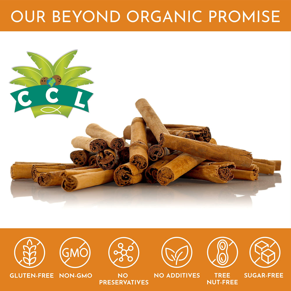 Added to tea, Coconut Country Living's cinnamon powder offers warm, naturally sweet notes.