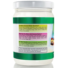 Coconut Country Living glass jar of coconut butter from a nut- and gluten-free facility.
