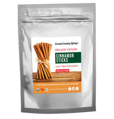 Coconut Country Living's organic Ceylon cinnamon sticks ready for grinding and cooking
