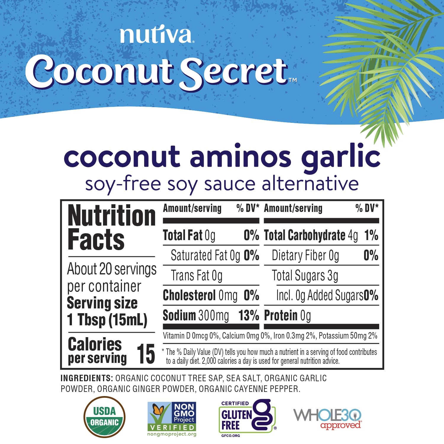 Coconut Secret USDA Organic label on bottle reinforcing natural sourcing