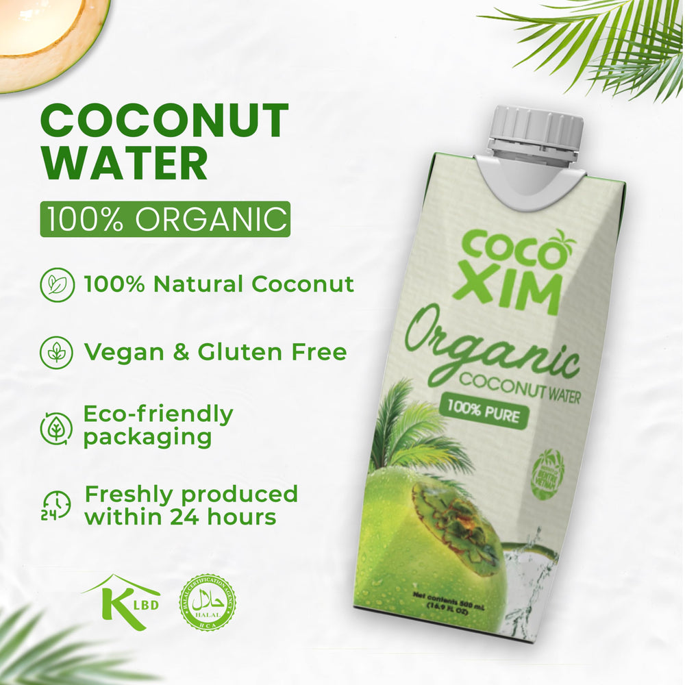 Cocoxim coconut water crisp, refreshing flavor boosting daily wellness.
