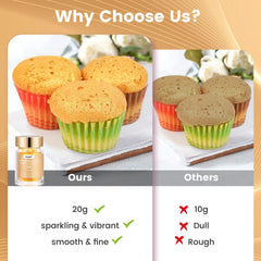 Cocytat Gold edible glitter bulk pack for affordable party shimmer.
