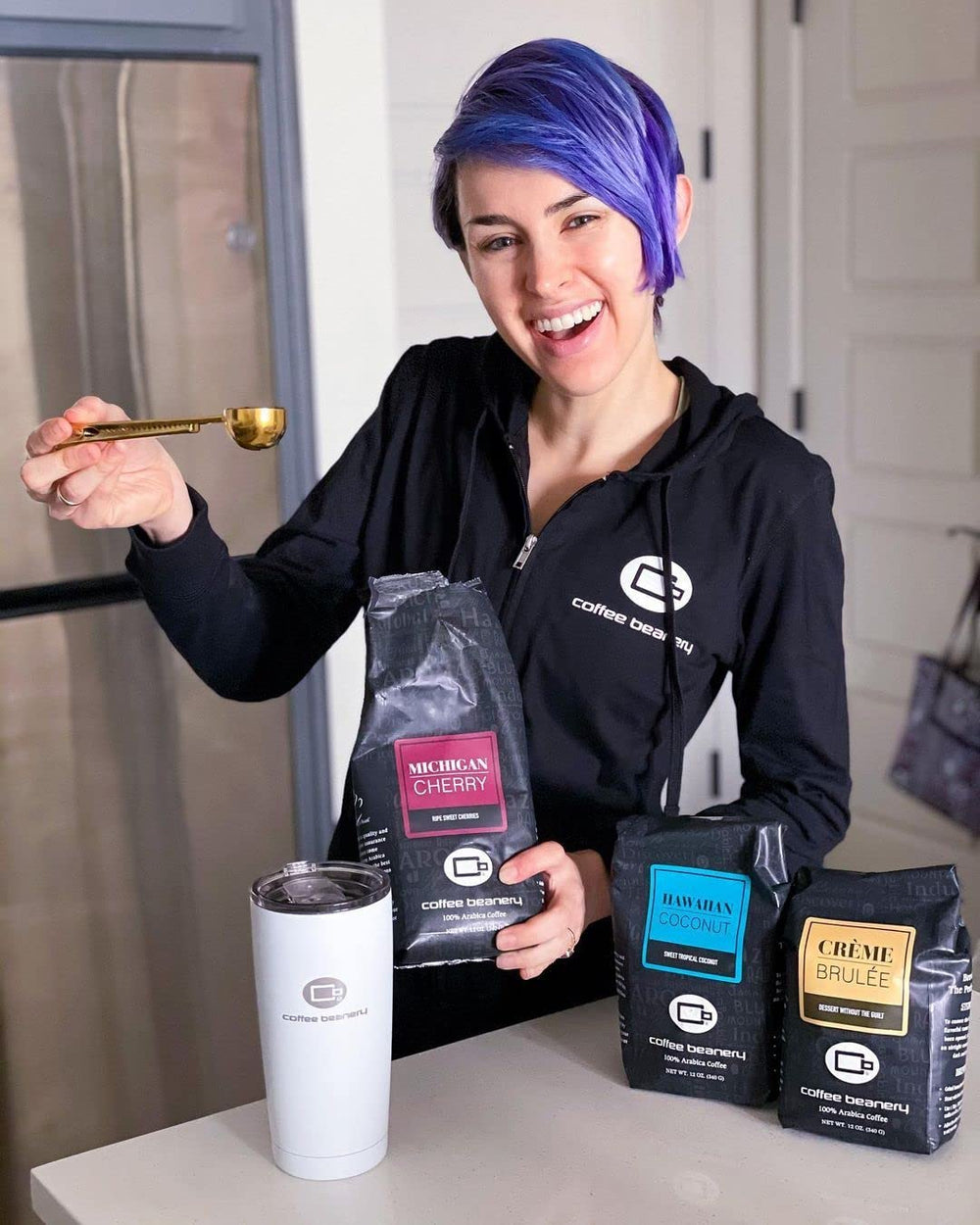 Keto-friendly, sugar-free, and gluten-free Coffee Beanery label