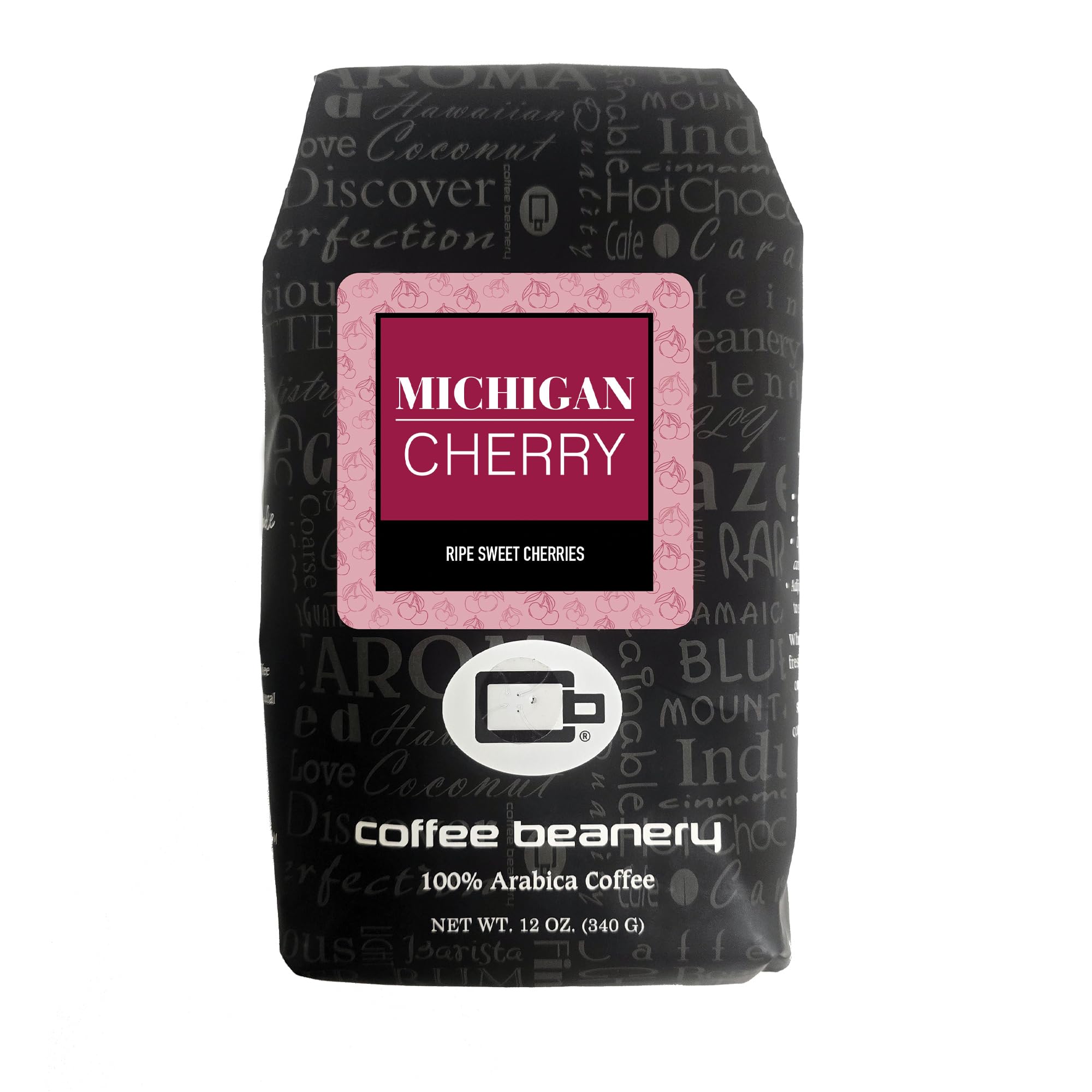 Coffee Beanery Michigan Cherry coffee bag with fruity aroma