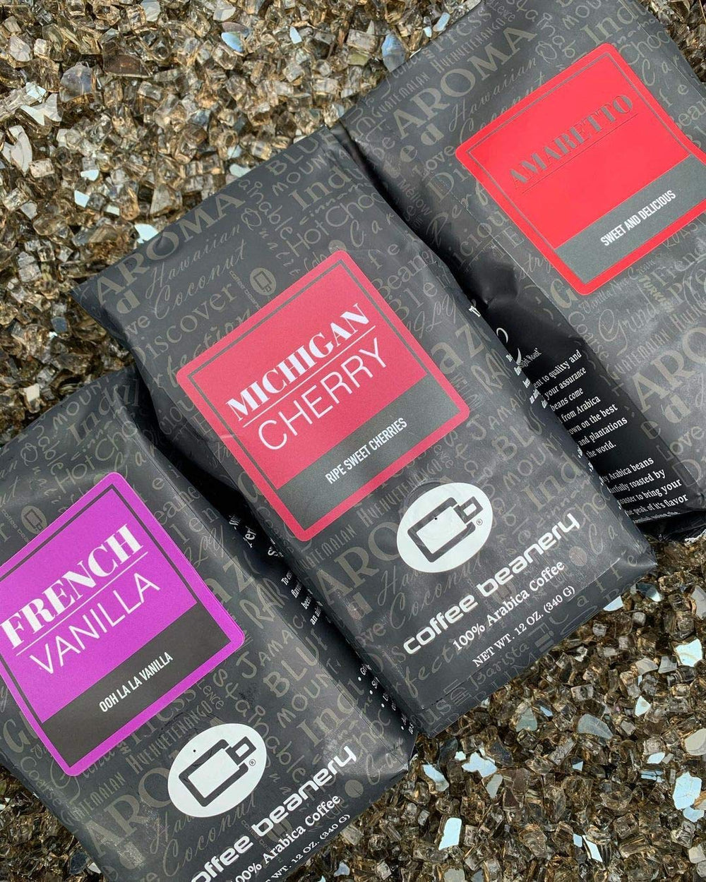 A steaming cup showing inviting cherry notes from Coffee Beanery Michigan Cherry.
