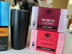 Coffee Beanery Michigan Cherry Pods pod closeup shows cherry flavor notes
