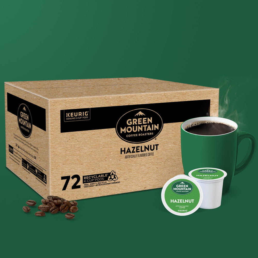 Coffee beans ready to grind for a fresh Green Mountain cup.