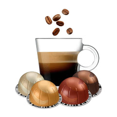 Coffee Capsules Assortment with vanilla caramel hazelnut chocolate flavors for a rich, convenient home brew