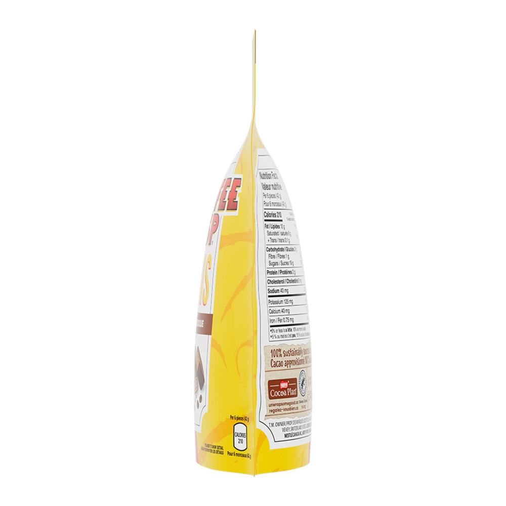 Coffee Crisp Minis re-sealable pouch keeps freshness for later.
