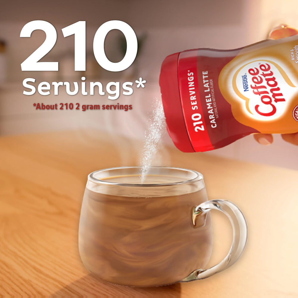 Caramel-hued swirl elevates everyday coffee with a touch of sweetness
