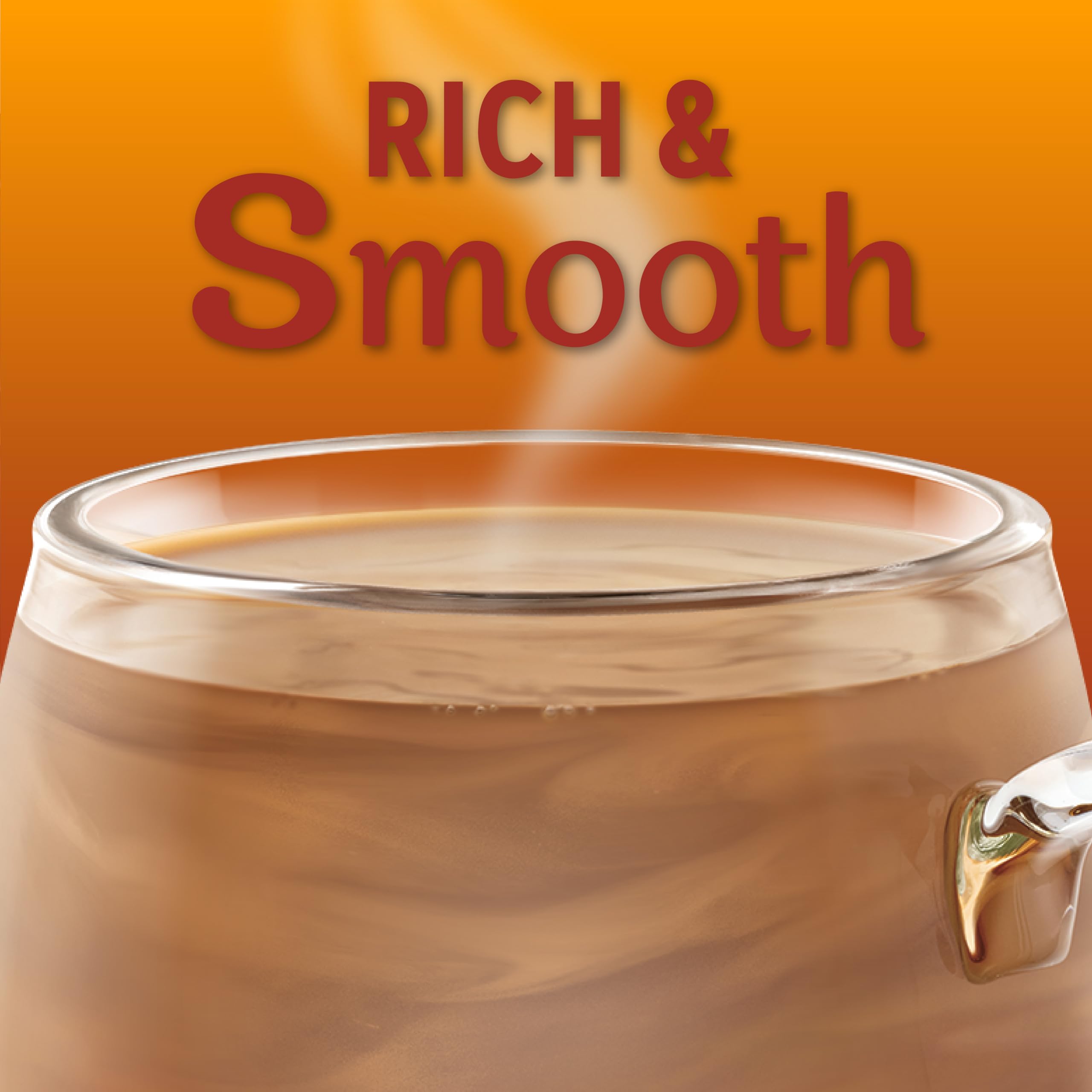 Each serving uses 4 tsp for a balanced caramel coffee flavor
