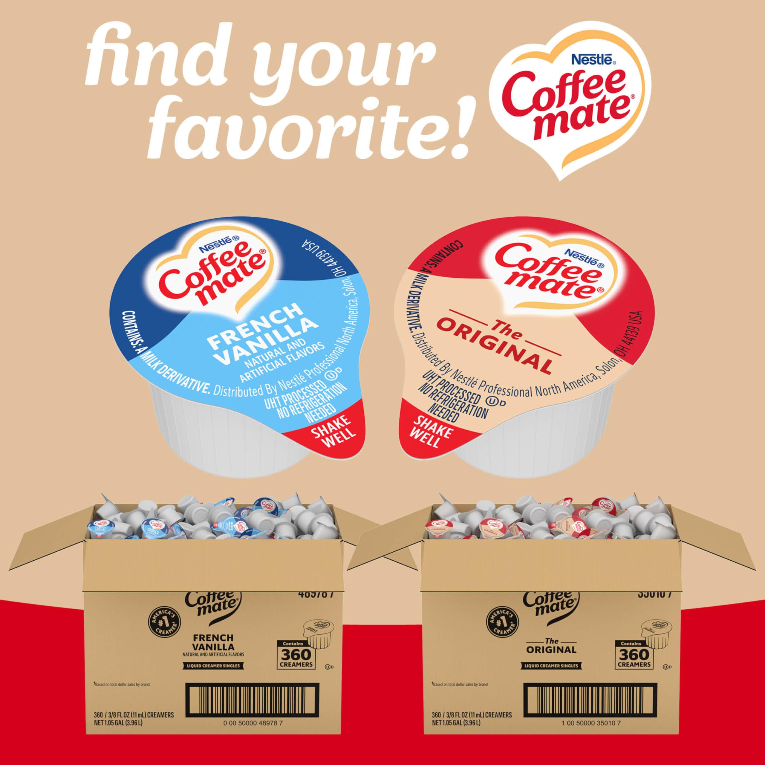 Coffee Mate Original office break-room display highlighting quick flavor customization