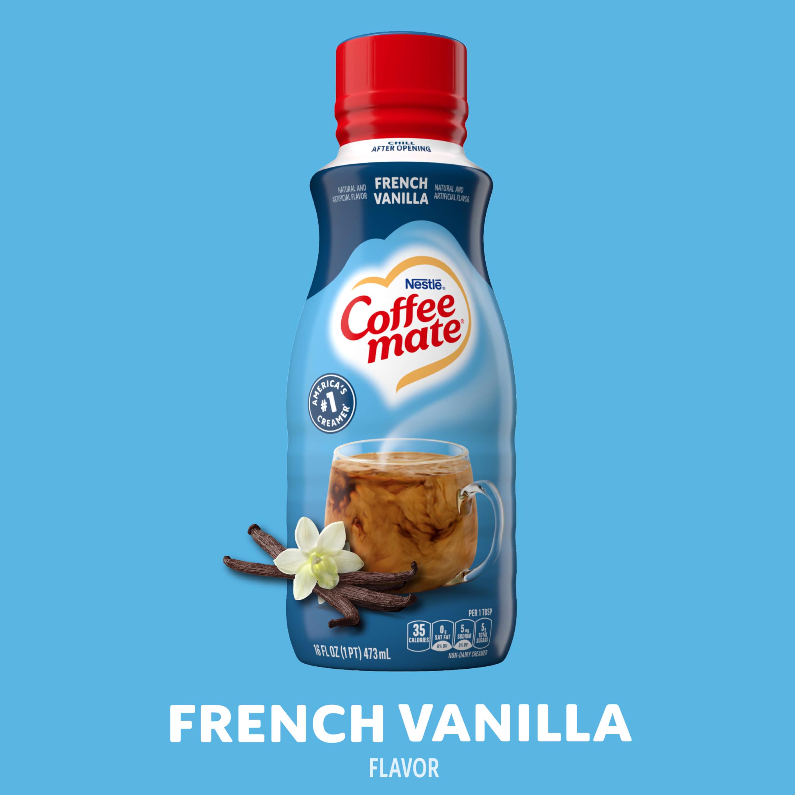 Coffee Mate shelf-stable creamer ready for pantry storage