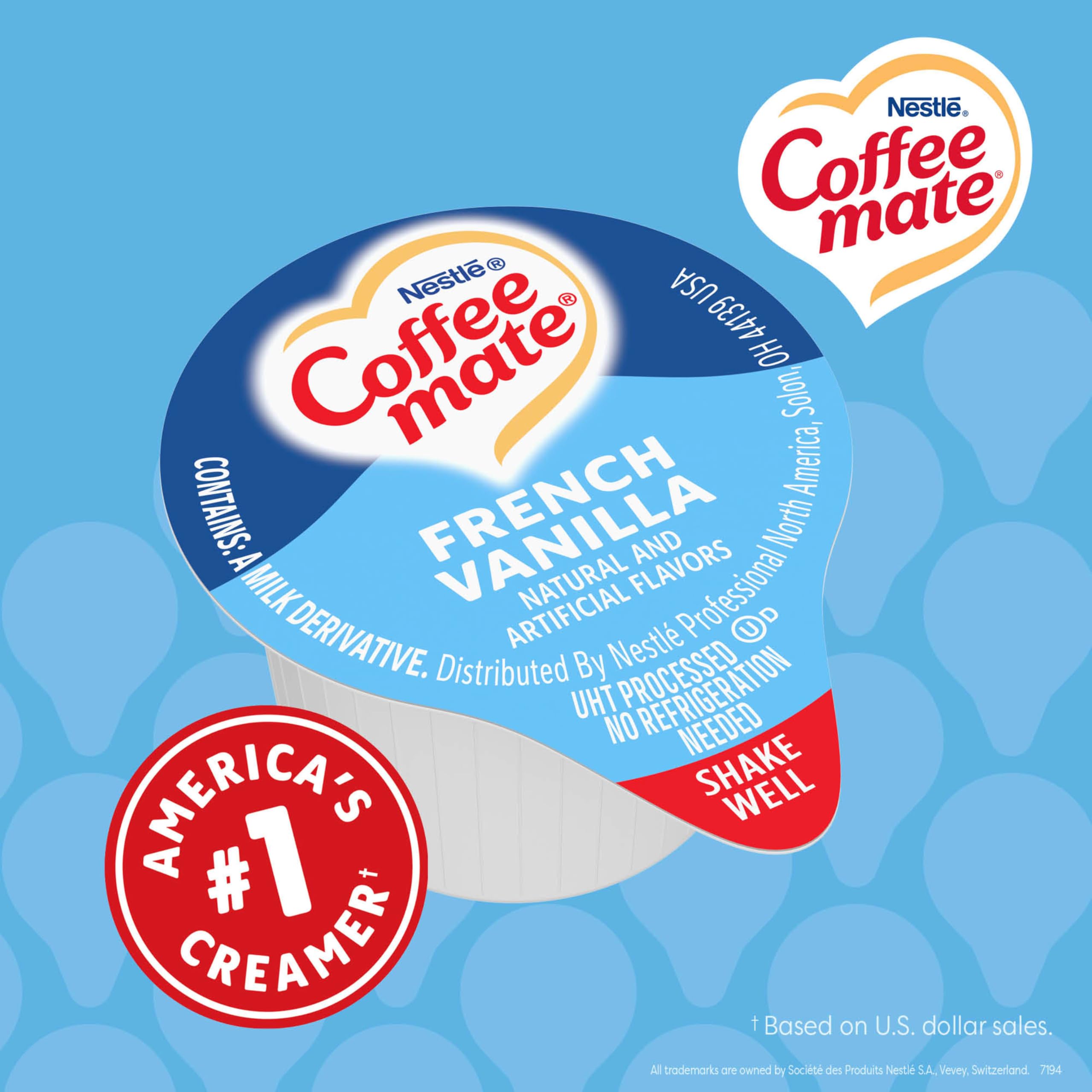 Travel-friendly Coffee Mate creamer for quick vanilla flavor anywhere you brew.