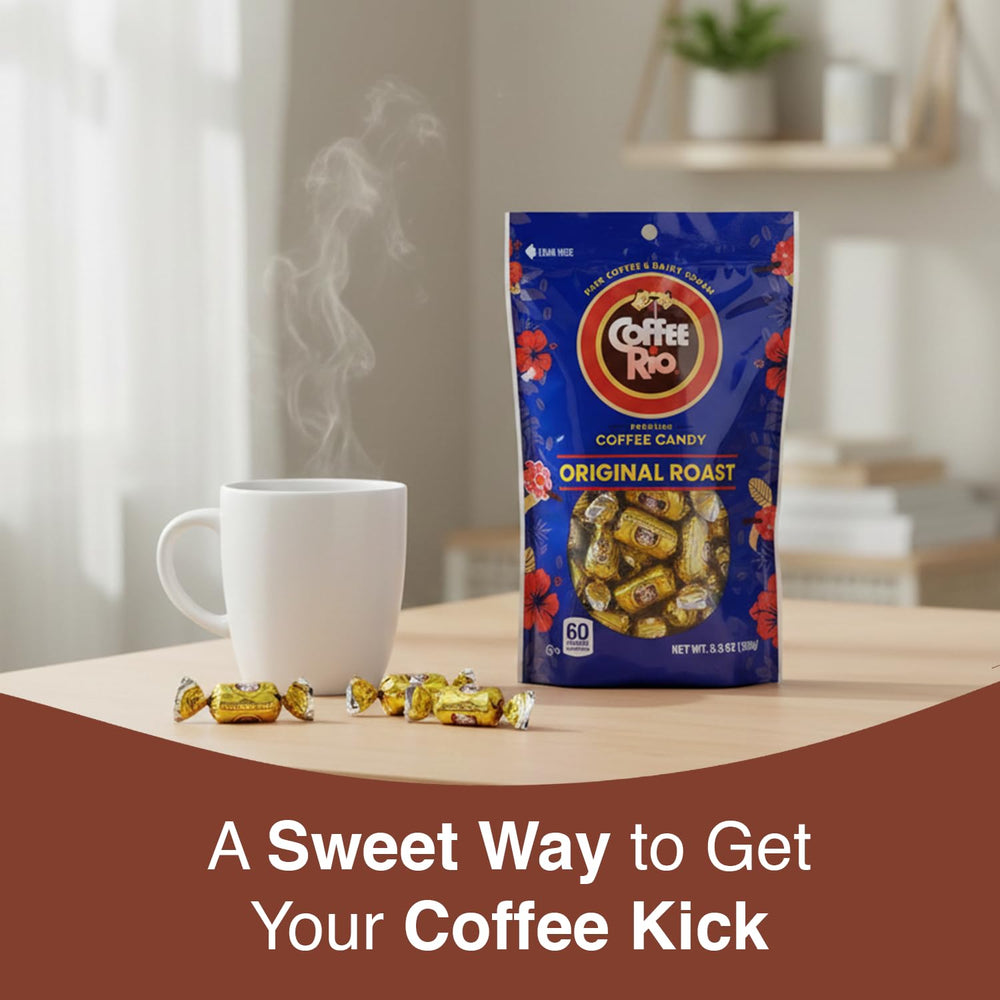 Coffee Rio buffet display featuring caramel candies for events