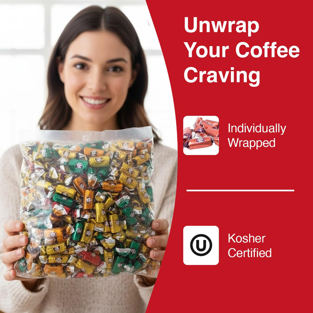 Coffee Rio individually wrapped candies emphasizing freshness and portability