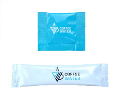 COFFEE WATER mineral packs in water bottle to enhance flavor with RO or distilled water.