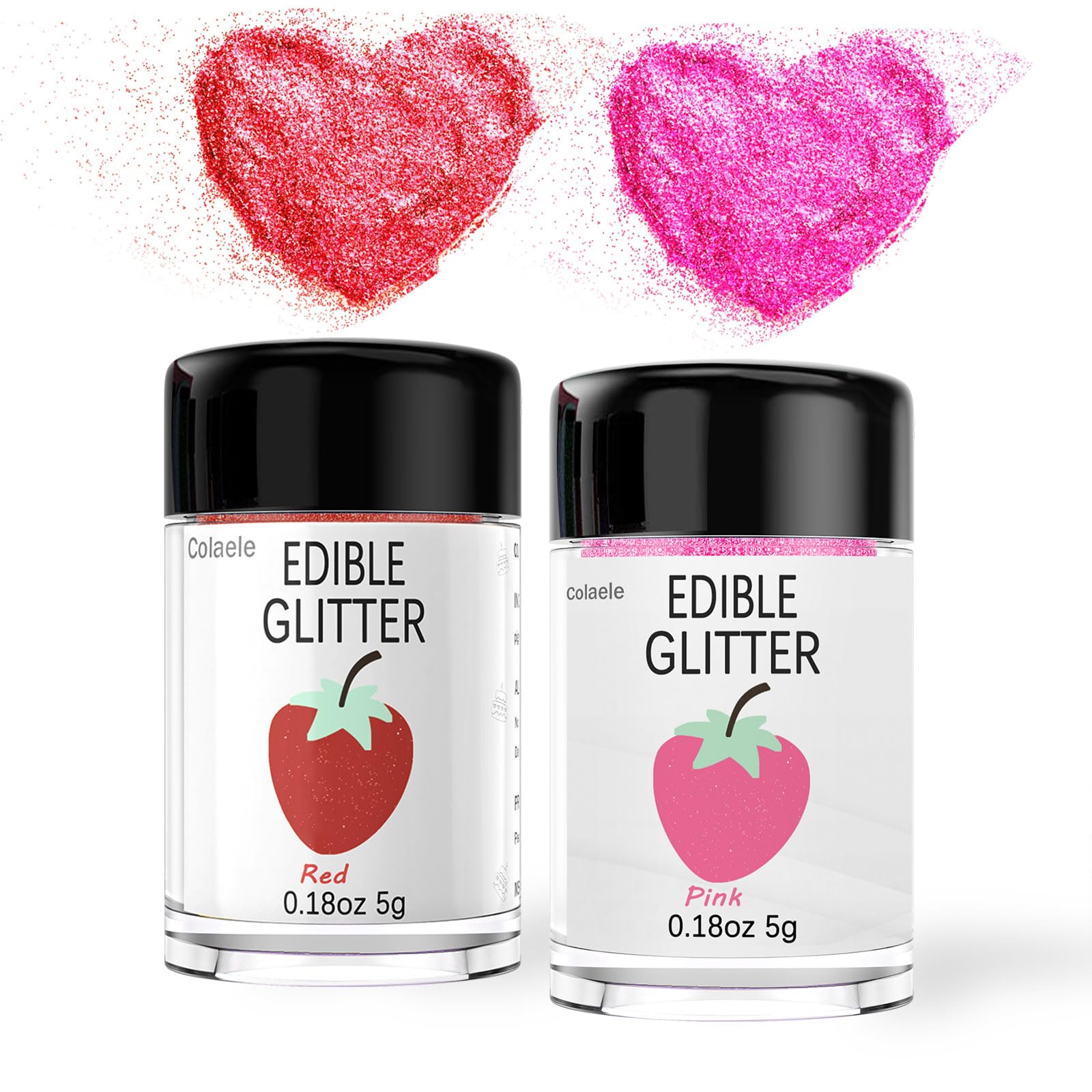 Colaele drinks glitter dust enhances cocktails and beverages.