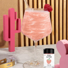 Colaele glitter dust for drinks enhances cocktails with metallic shimmer