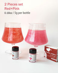 Colaele glitter dust on strawberries creates eye-catching dessert accents.