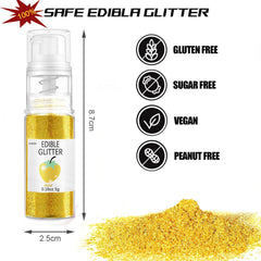 Colaele Gold Edible Glitter Spray creates quick, mess-free sparkle for drinks and cocktails