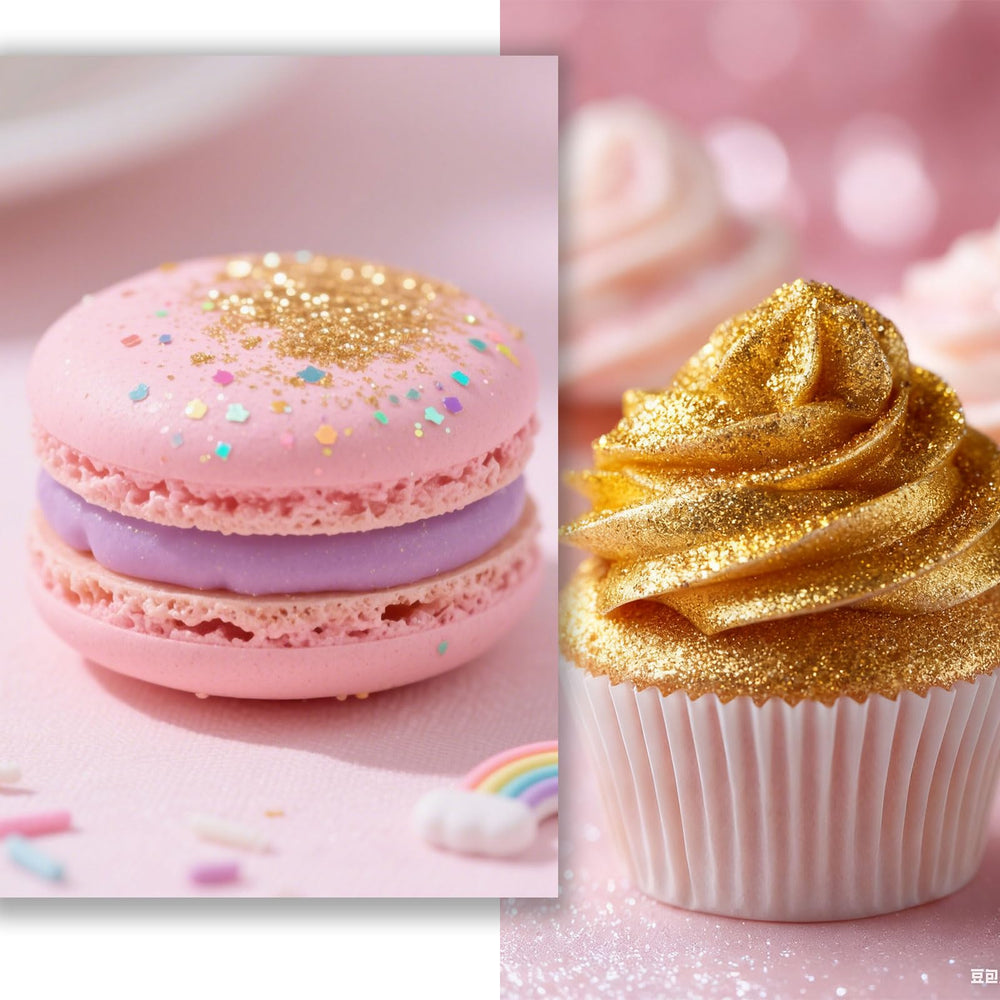 Colaele Gold Edible Glitter Spray brightens strawberries with vibrant gloss