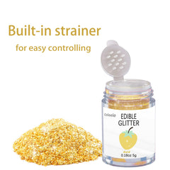 Colaele iridescent prism powder glitter enhances drinks and desserts with rainbow sparkle