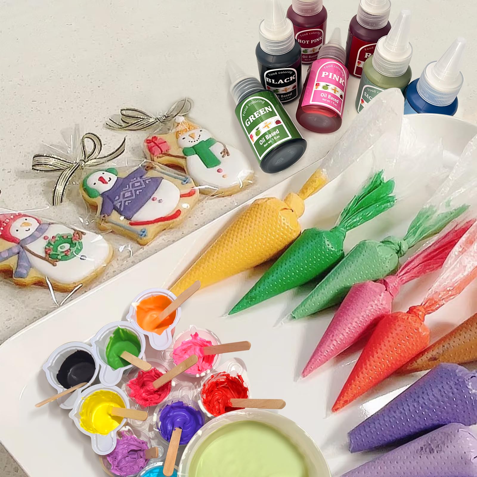Colaele red oil color offers high pigment for diverse edible projects.