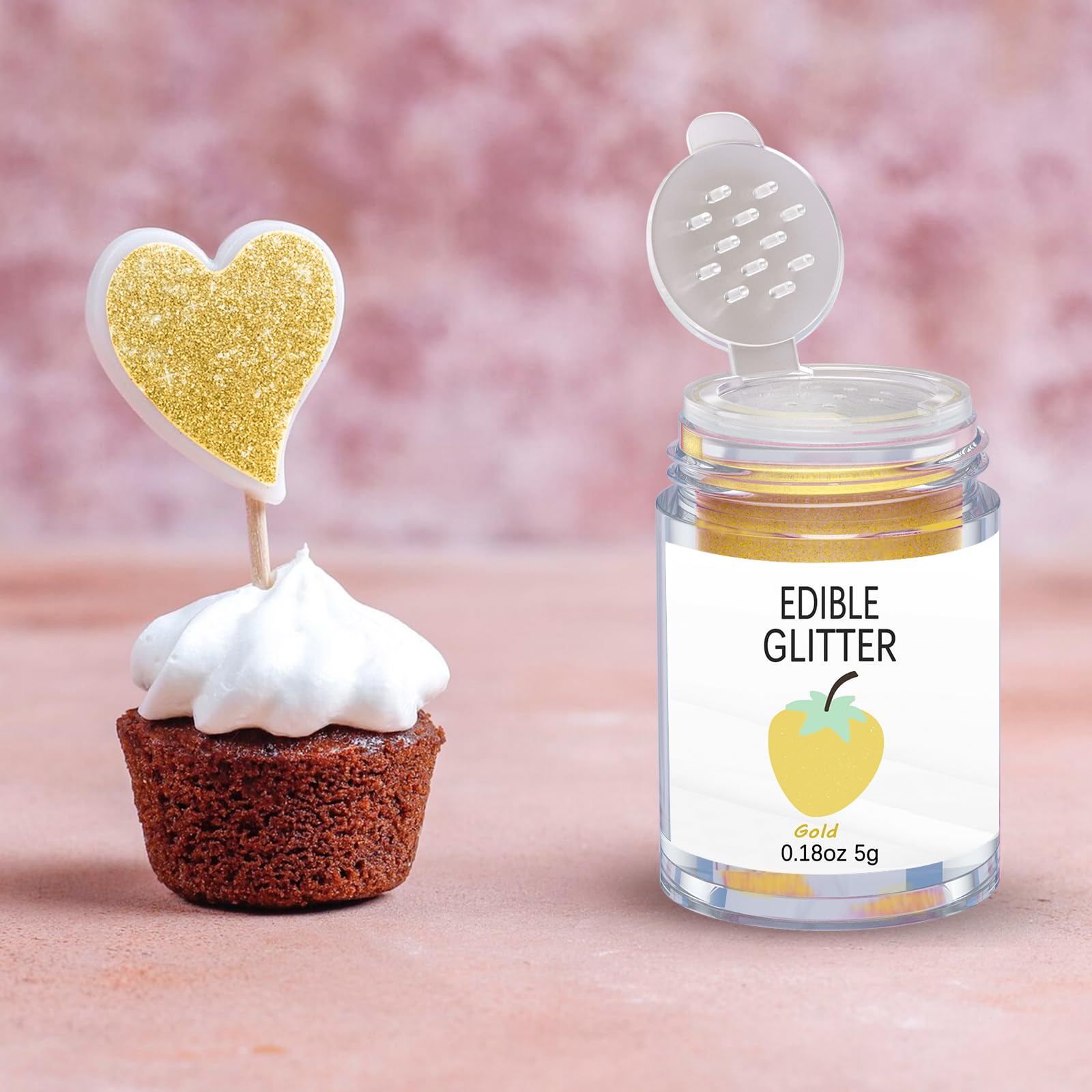Colaele silver edible glitter dust decorates cookies and chocolates with metallic shine