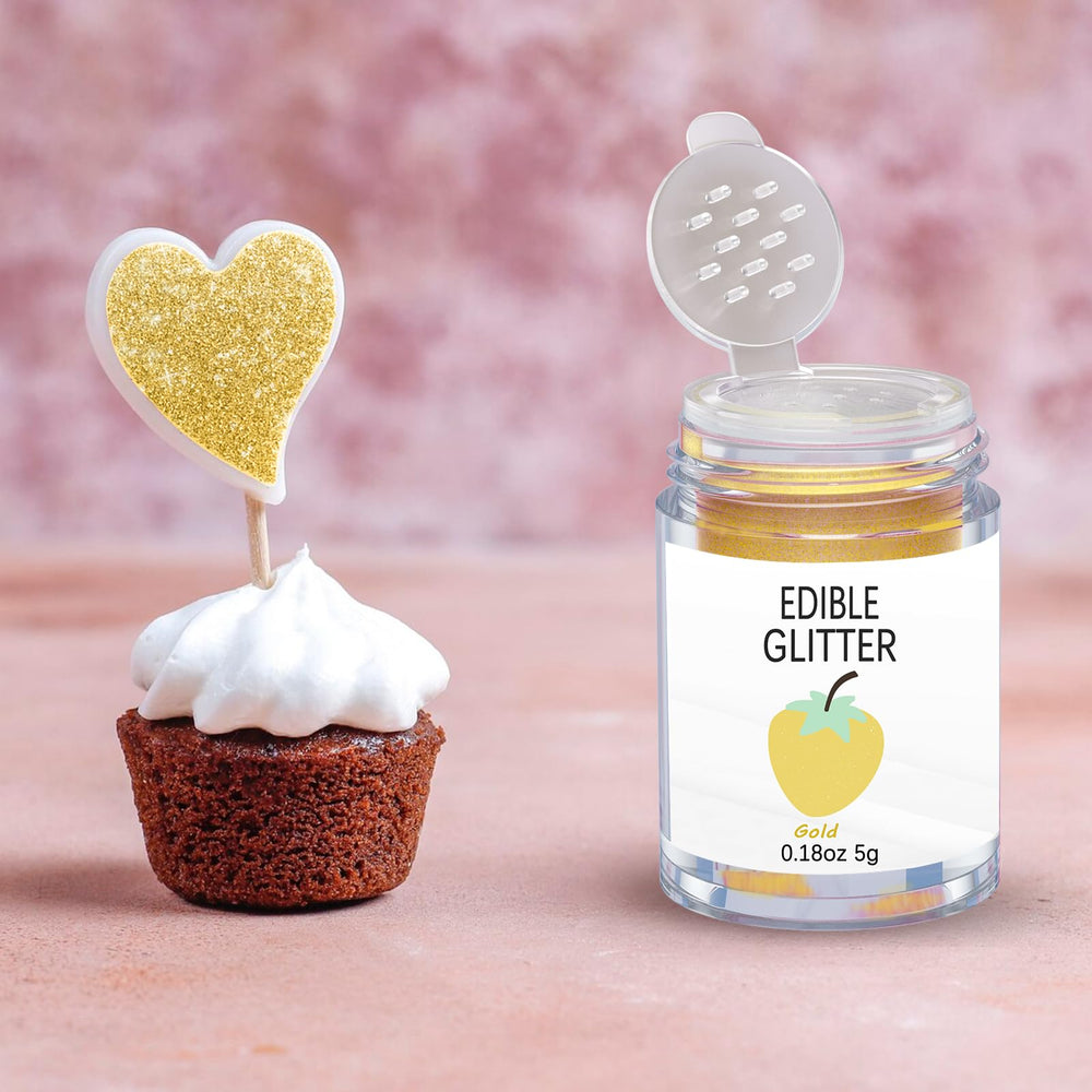 Colaele silver edible glitter dust decorates cookies and chocolates with metallic shine