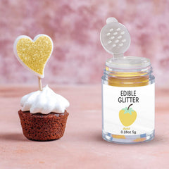 Colaele silver edible glitter dust decorates cookies and chocolates with metallic shine