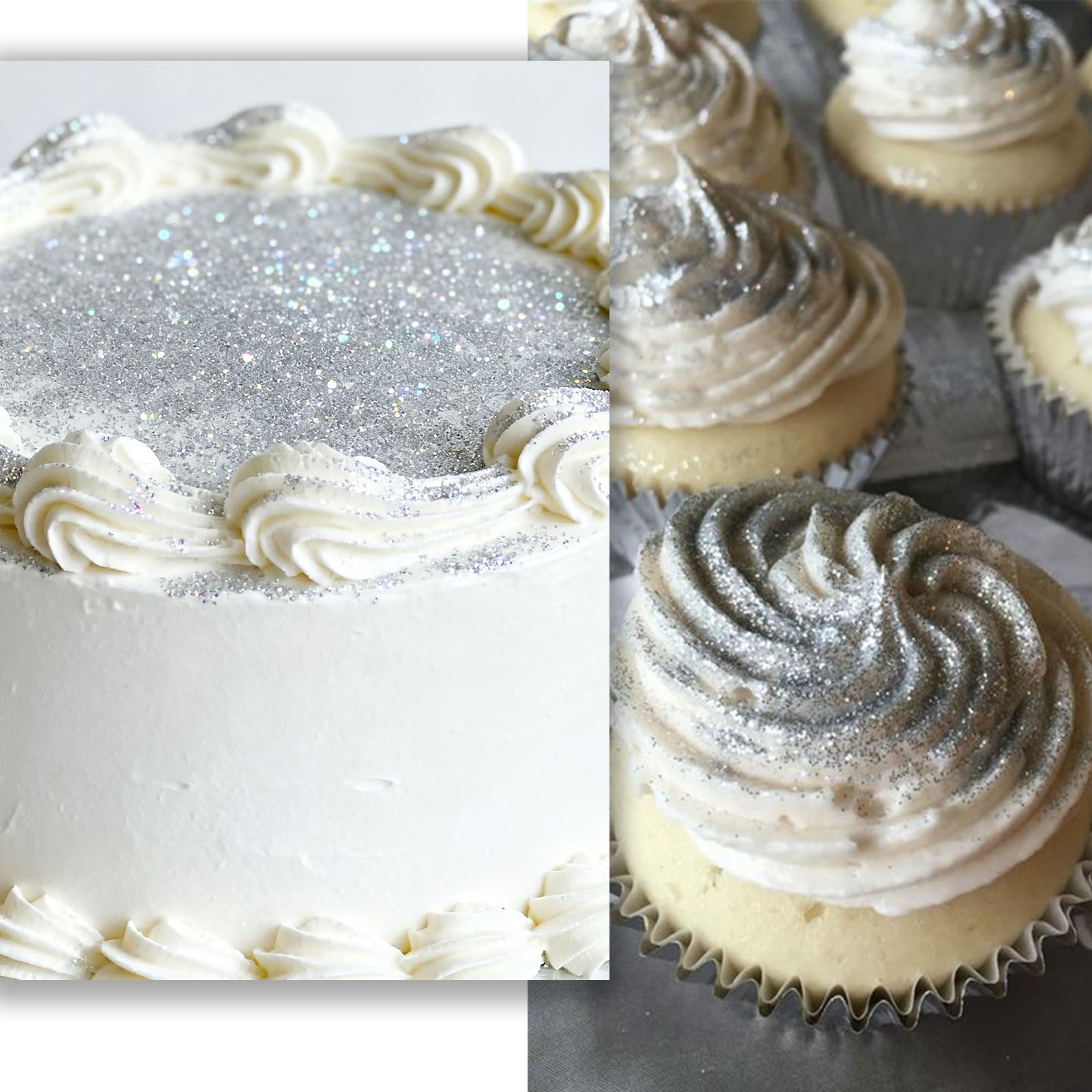 Colaele Silver Edible Glitter Spray coats chocolates with a professional metallic sheen.
